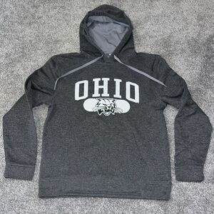 New gray University of Ohio Bobcats hooded hoodie sweatshirt M men’s champion M